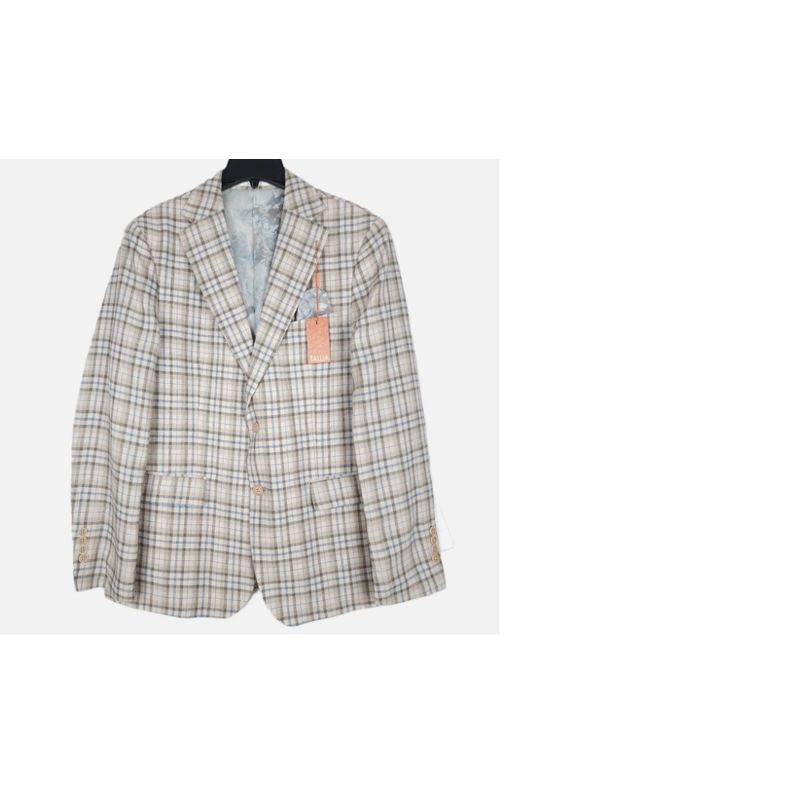Tallia Men's Slim-Fit Plaid Blazer (40r, Tan)